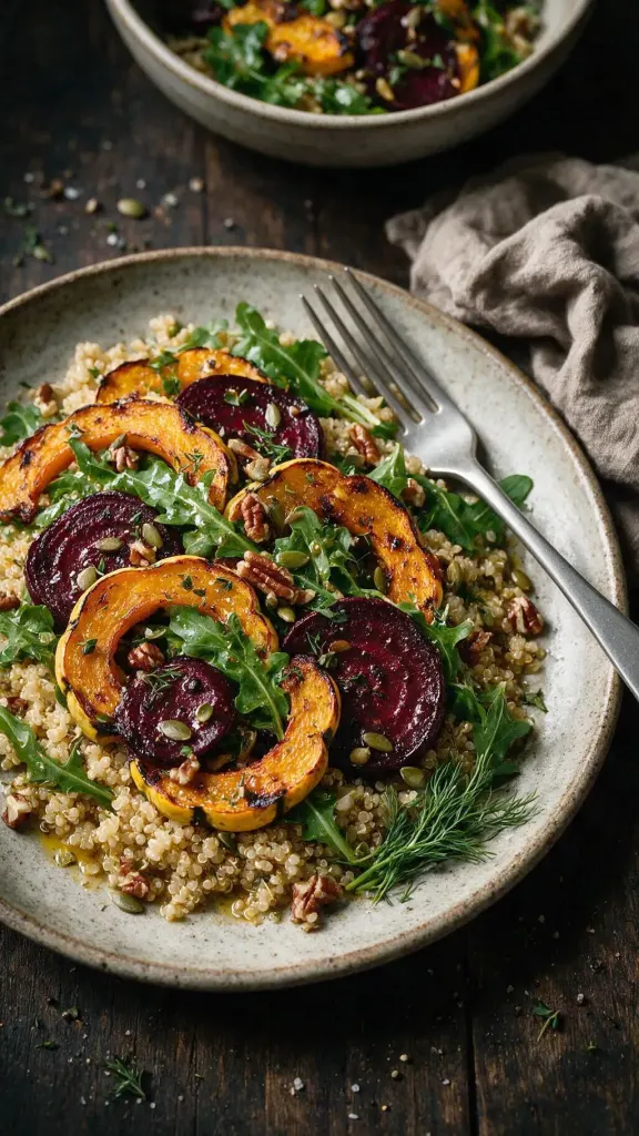 Gerösteter Kürbis-Quinoa-Salat