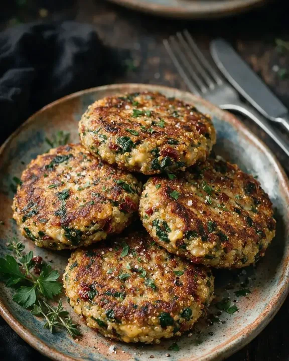 Quinoa-Spinat-Bratlinge (KI-Illustration)
