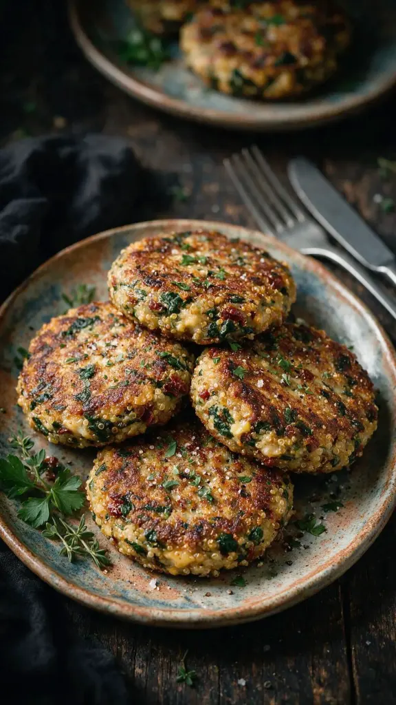 Quinoa-Spinat-Bratlinge