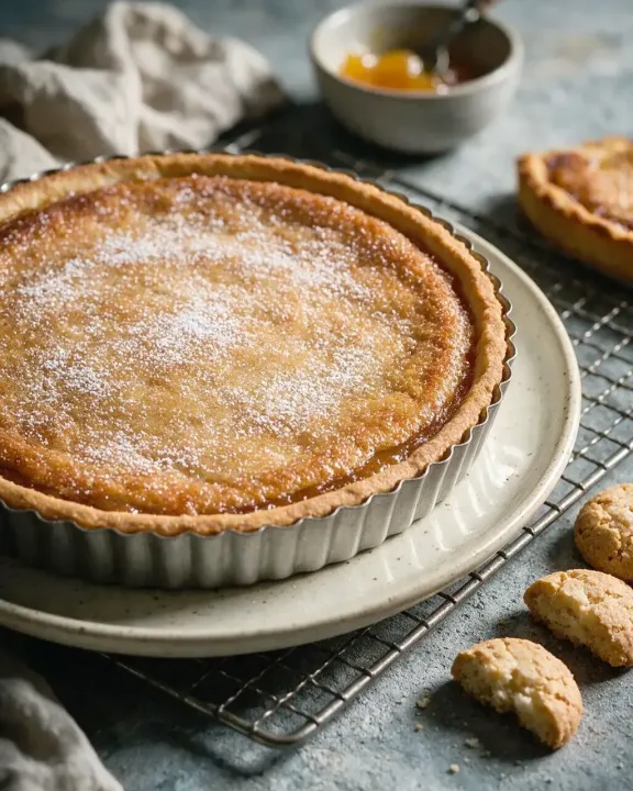 Quitten-Mandel-Tarte (KI-Illustration)