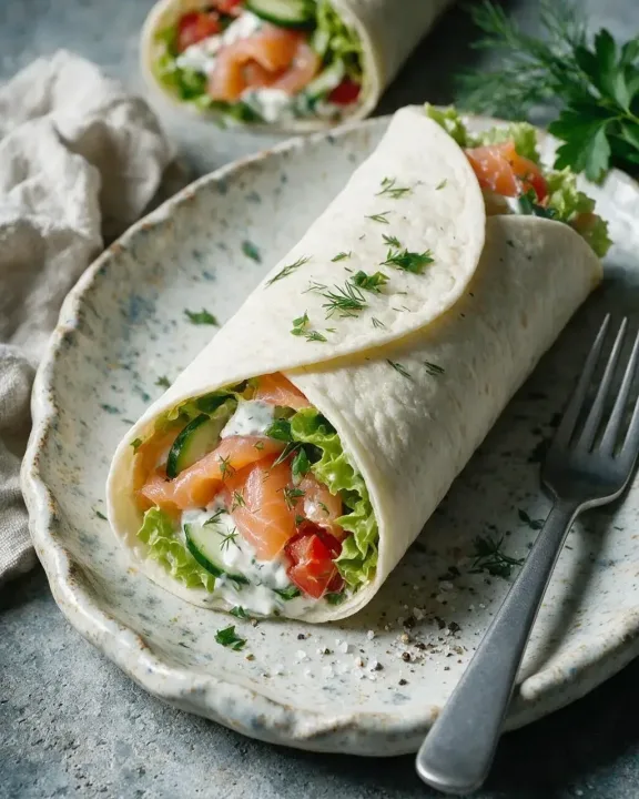 Räucherlachs-Wrap (KI-Illustration)