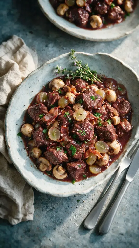 Reh-Ragout mit Pilzen