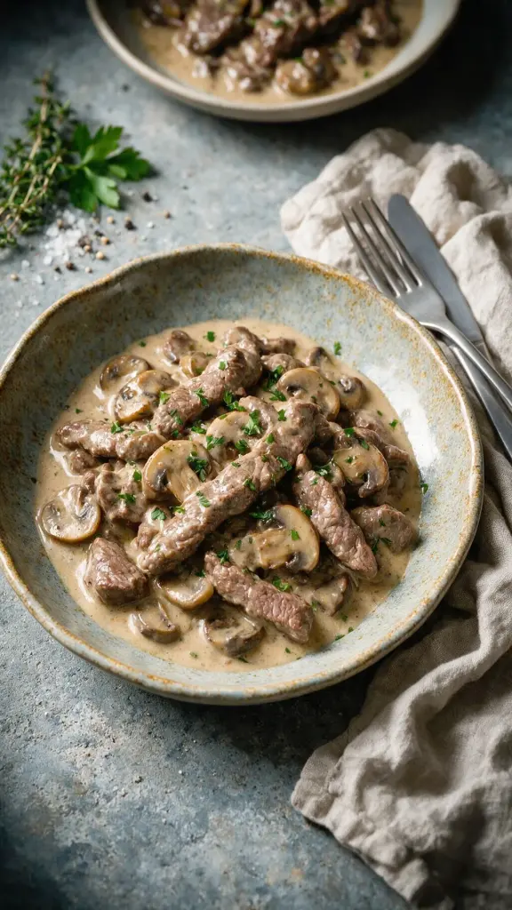 Rinderfilet mit Champignonsoße