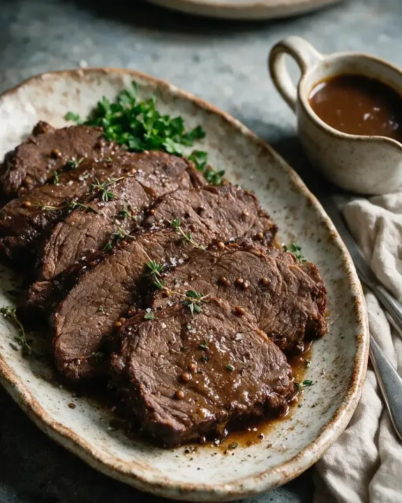 Rinderschmorbraten in Bier (KI-Illustration)