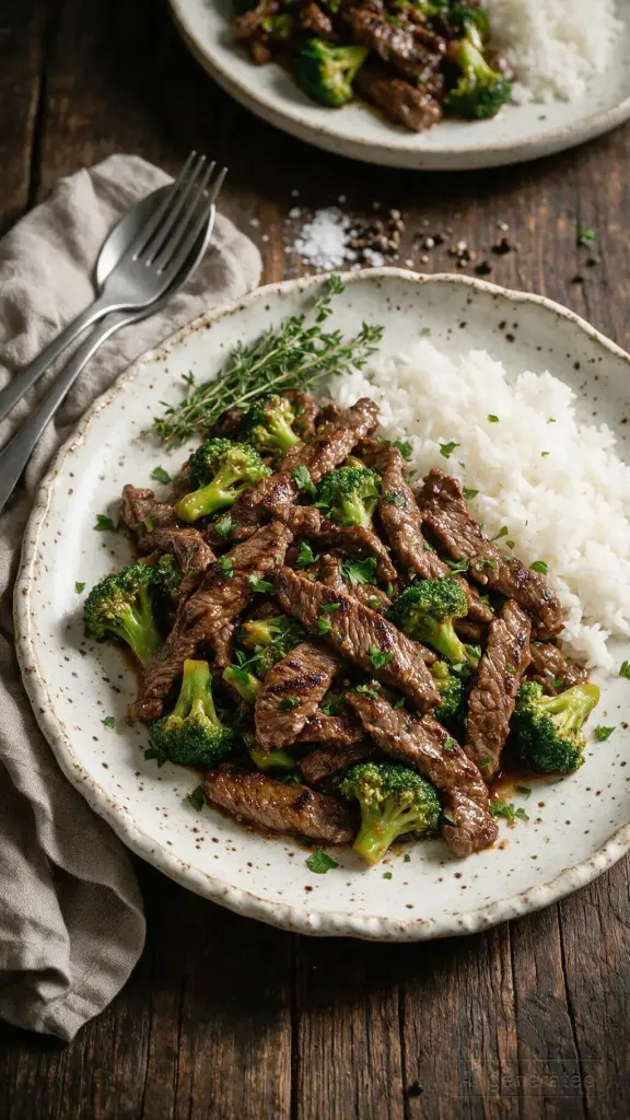 Rindfleisch-Brokkoli-Pfanne