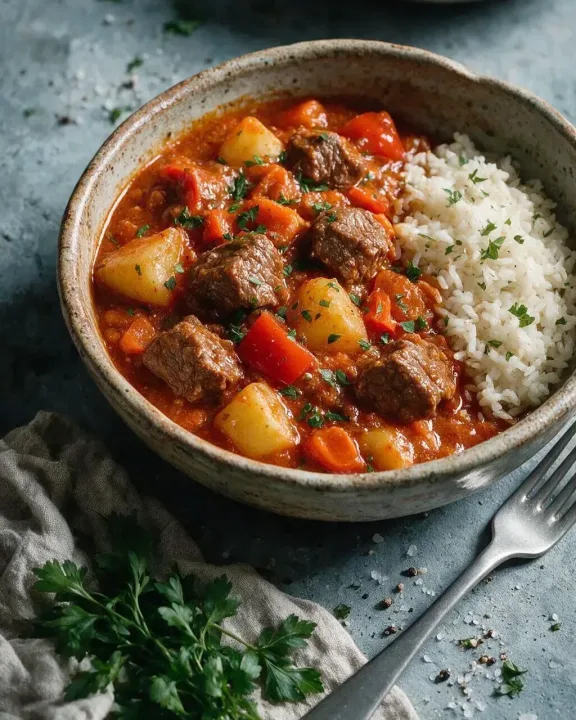 Rindfleisch-Gulasch (KI-Illustration)