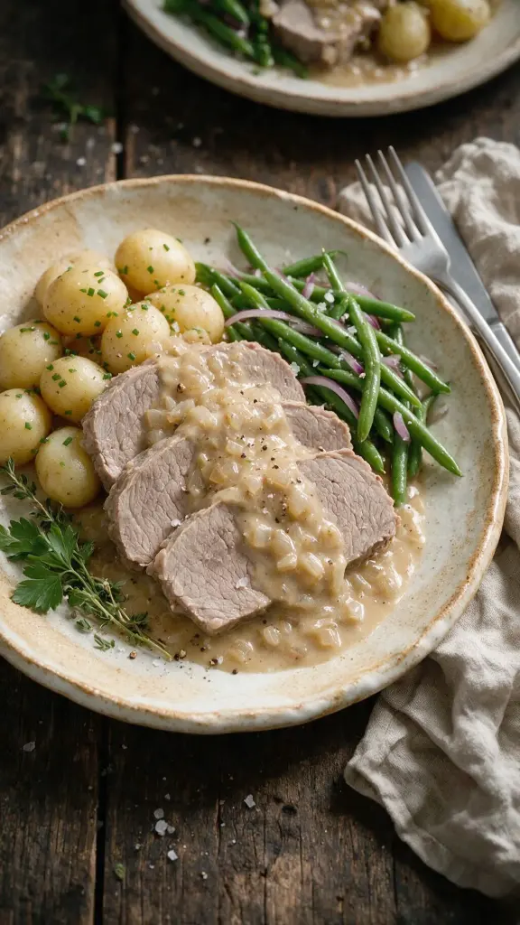 Rindfleisch mit Zwiebelsauce