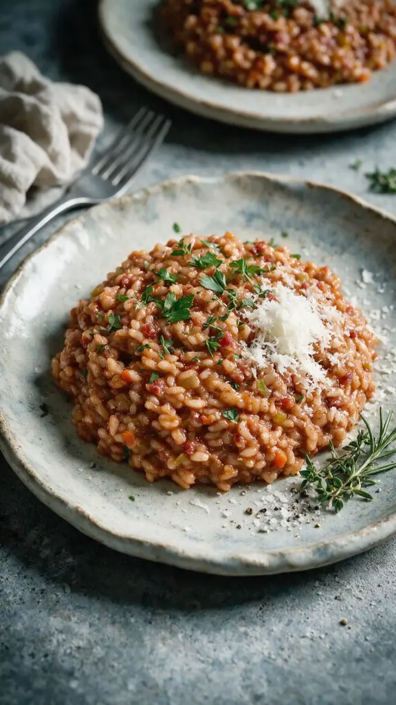 Paniscia, Risotto mit Rotwein