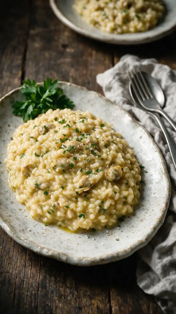 Risotto mit Venusmuscheln