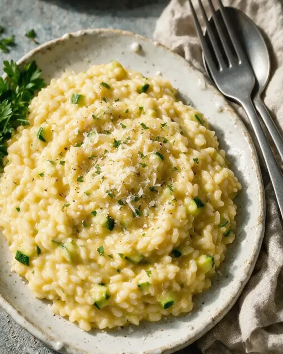 Risotto mit Zucchini (KI-Illustration)