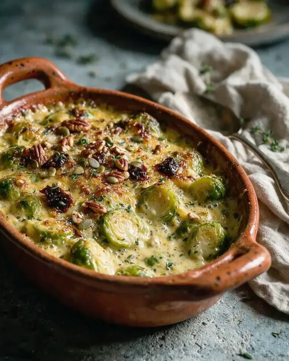 Rosenkohl-Käse-Gratin (KI-Illustration)