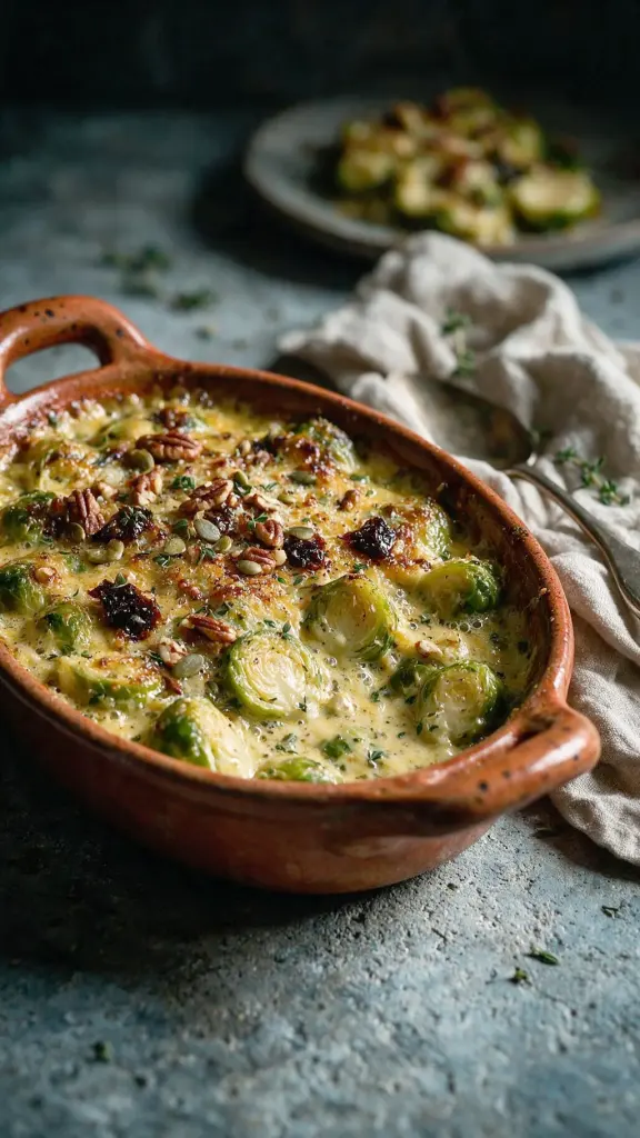 Rosenkohl-Käse-Gratin