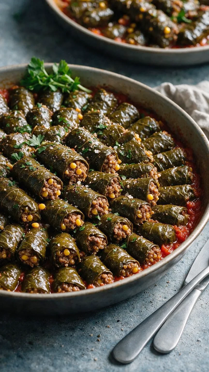 Sarma mit Fava-Bohnen