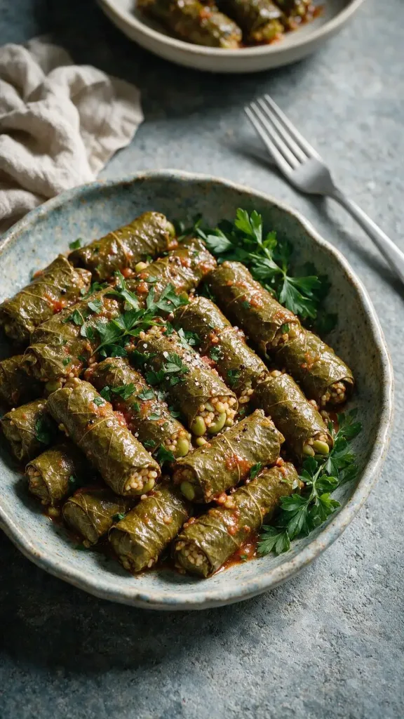 Sarma mit Fava-Bohnen