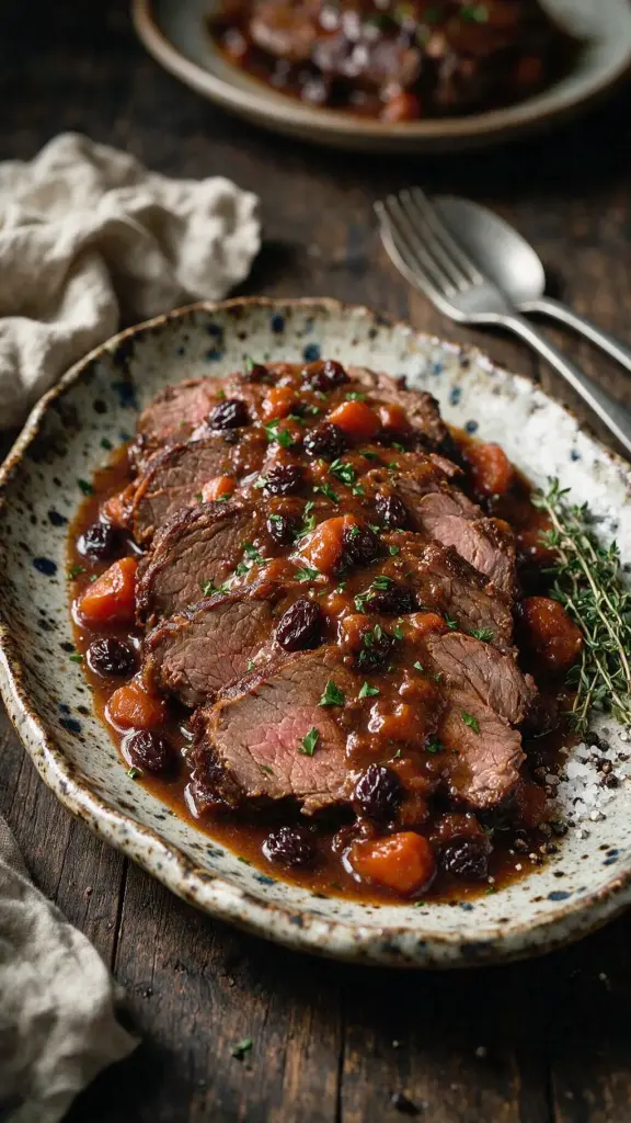 Sauerbraten mit Rosinen