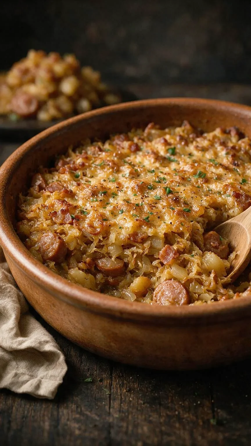 Sauerkraut-Auflauf mit Kielbasa