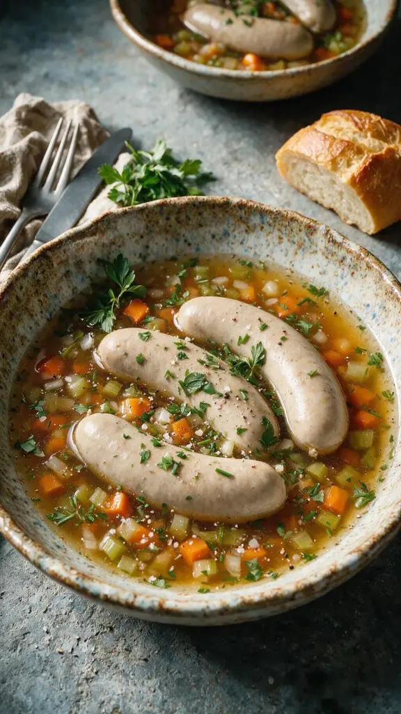 Bratwurst in Essigbrühe