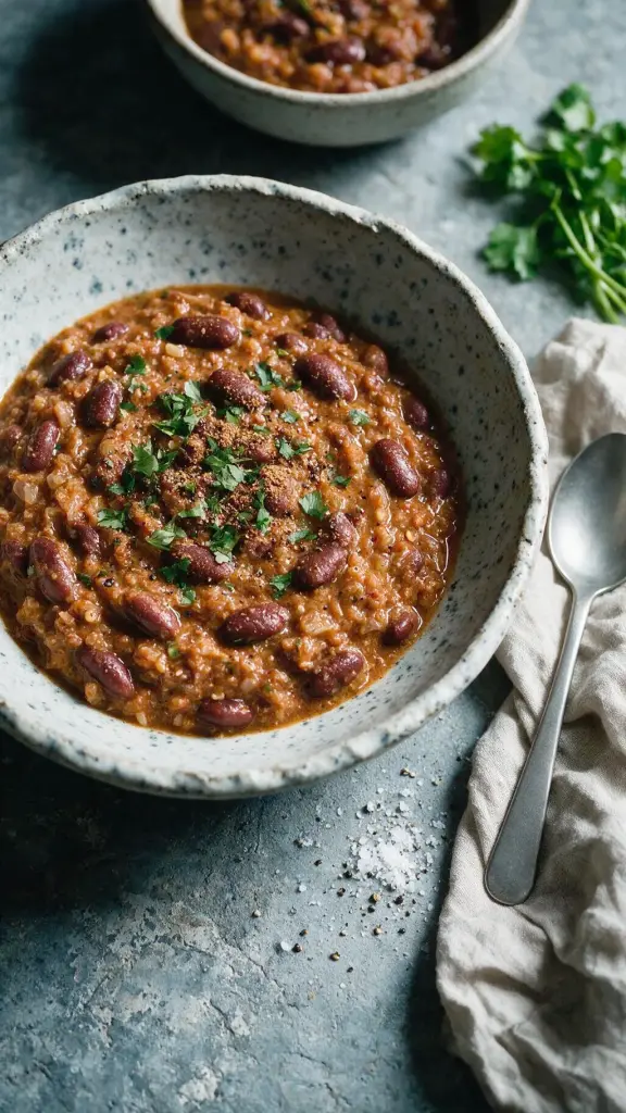 Kidneybohnen in Chili-Joghurt-Sauce