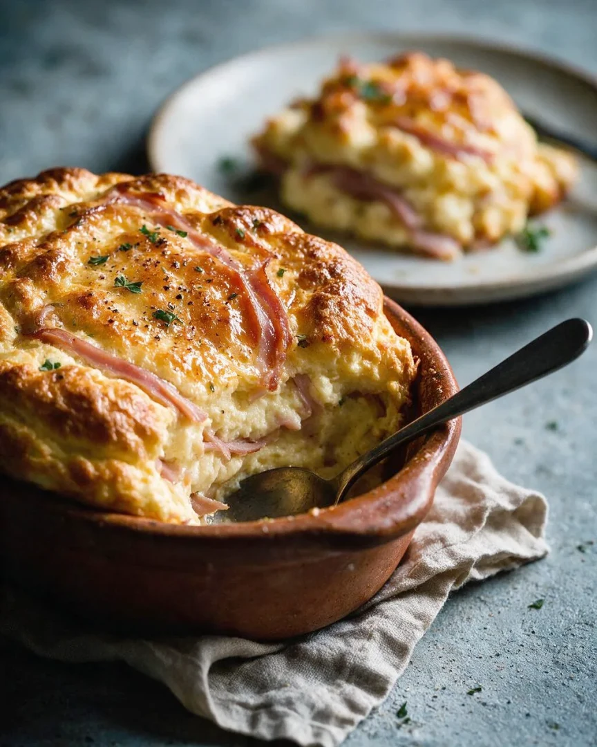 Schinken-Soufflé aus dem Airfryer (KI-Illustration)