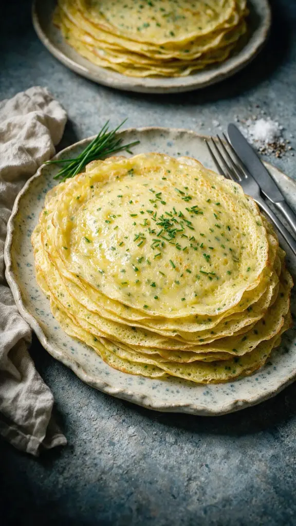 Safran-Schnittlauch-Crêpes