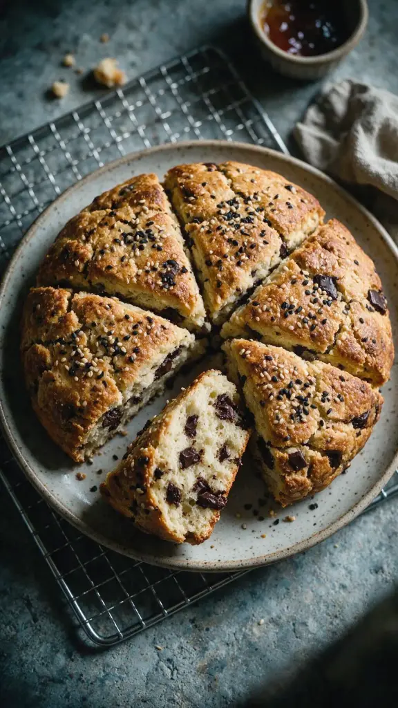 Schoko-Scones mit Miso und Sesam