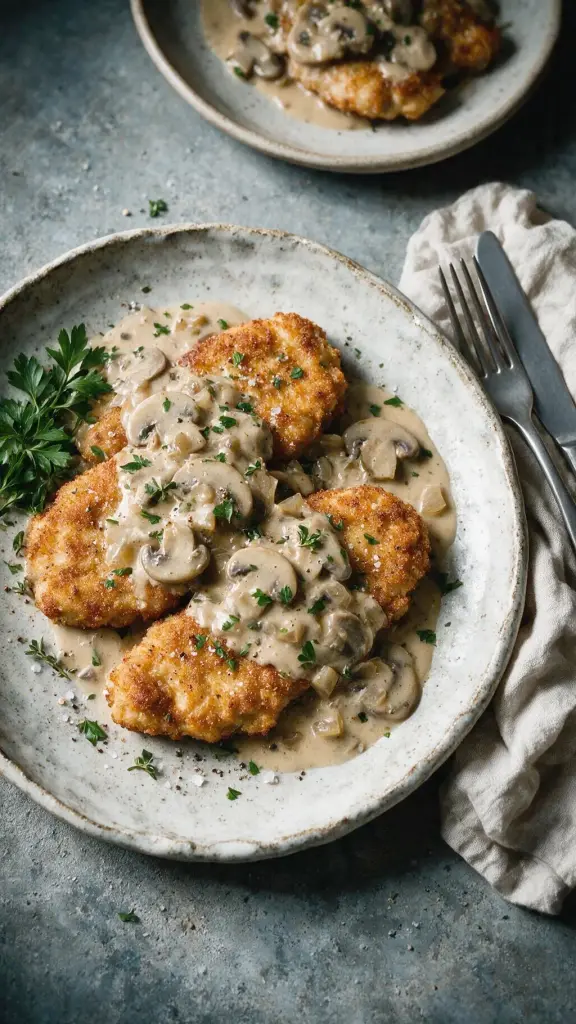 Jägerschnitzel mit Pilzsauce