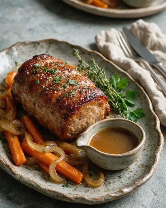 Schweinebraten aus dem Schmortopf (KI-Illustration)