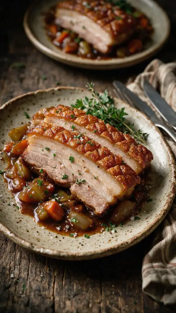 Schweinebraten mit Kruste