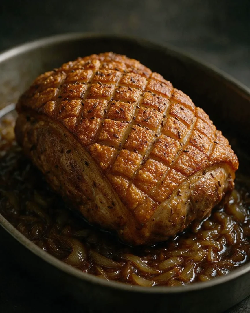 Schweinebraten mit Kümmel (KI-Illustration)