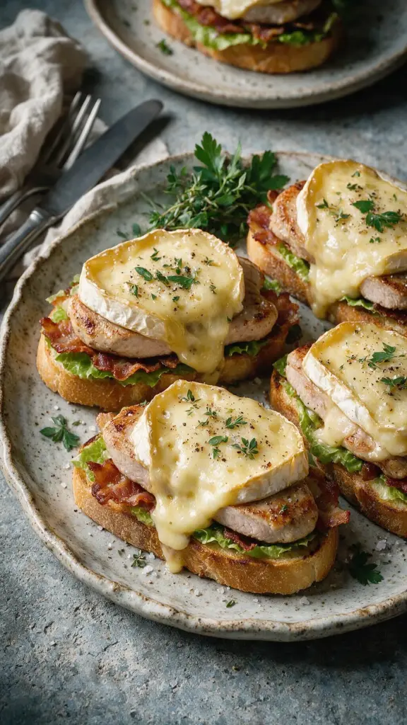 Schweinefilet-Toast mit Camembert