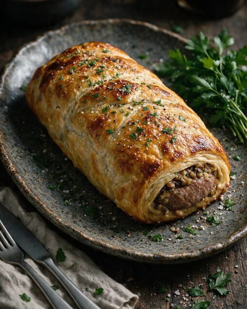 Schweinefilet Wellington (KI-Illustration)