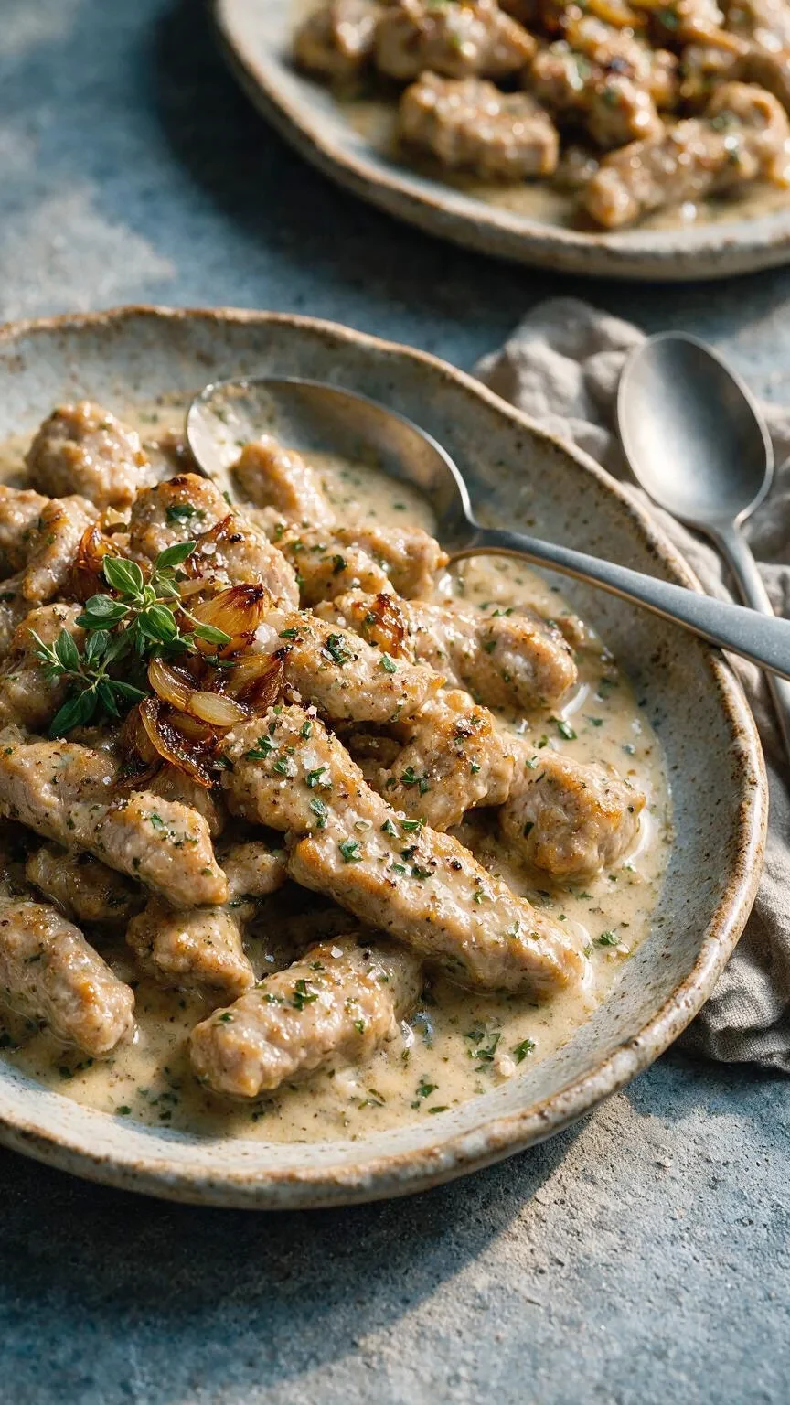 Schweinegeschnetzeltes mit Kräutern