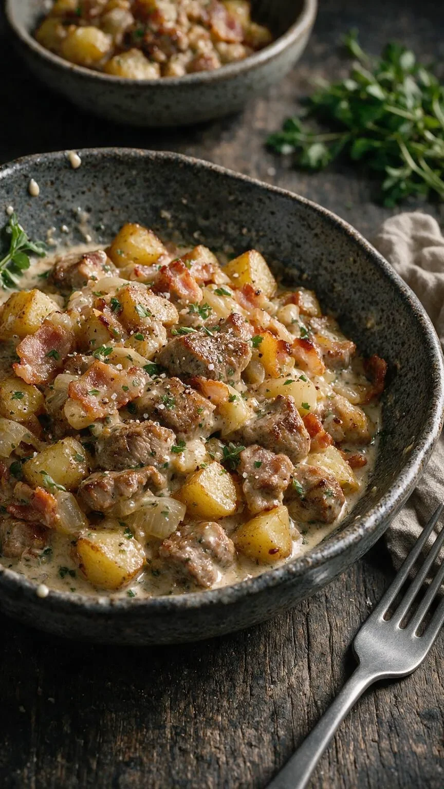 Schweinenacken mit Kartoffeln