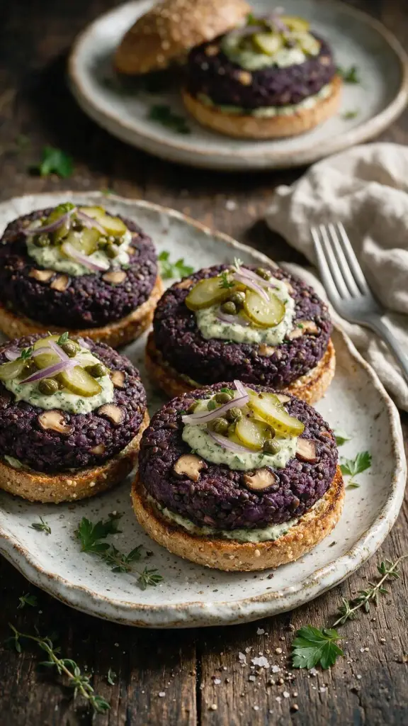 Linsen-Süßkartoffel-Burger