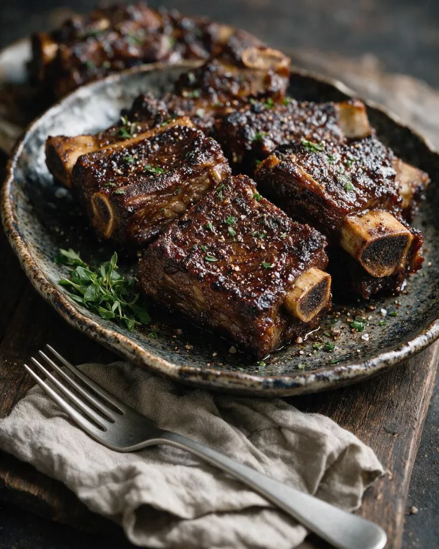Short Ribs mit Espresso-Karamell (KI-Illustration)