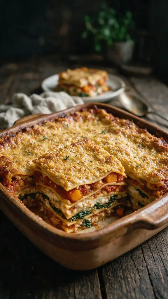Weiße-Bohnen-Lasagne