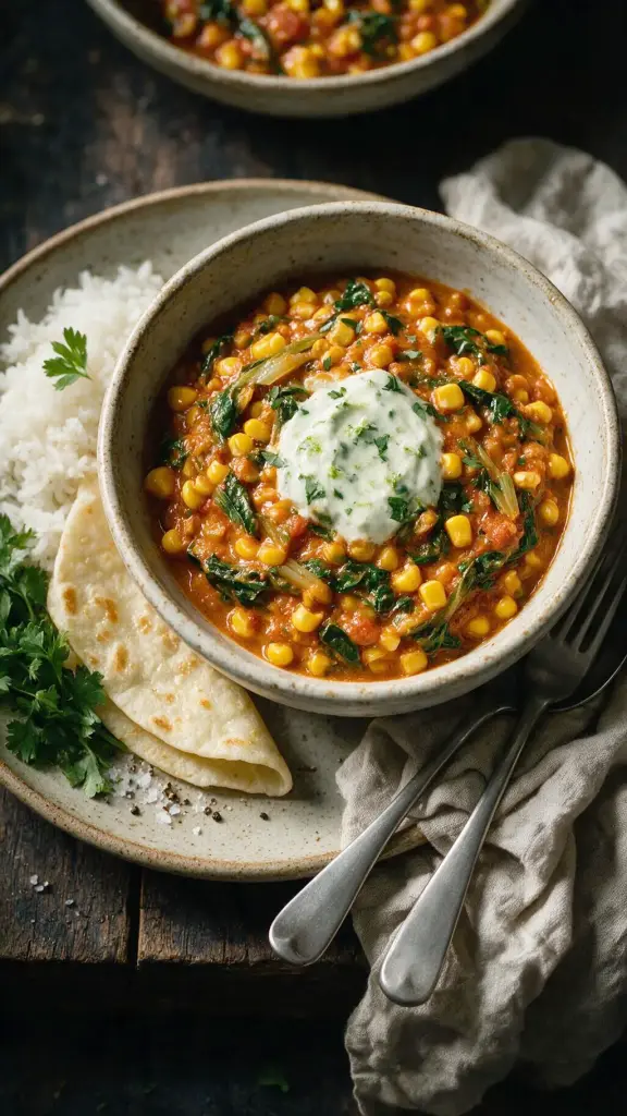 Mais-Tomaten-Curry
