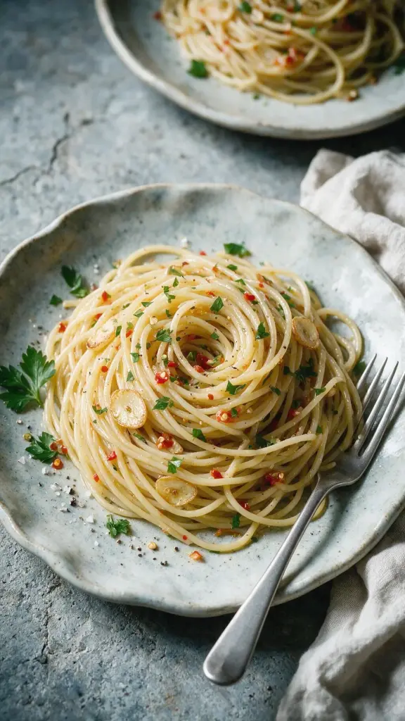 Spaghetti aglio e peperoncino