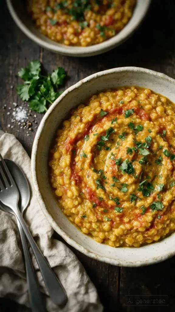 Spalterbsen-Tomaten-Dal