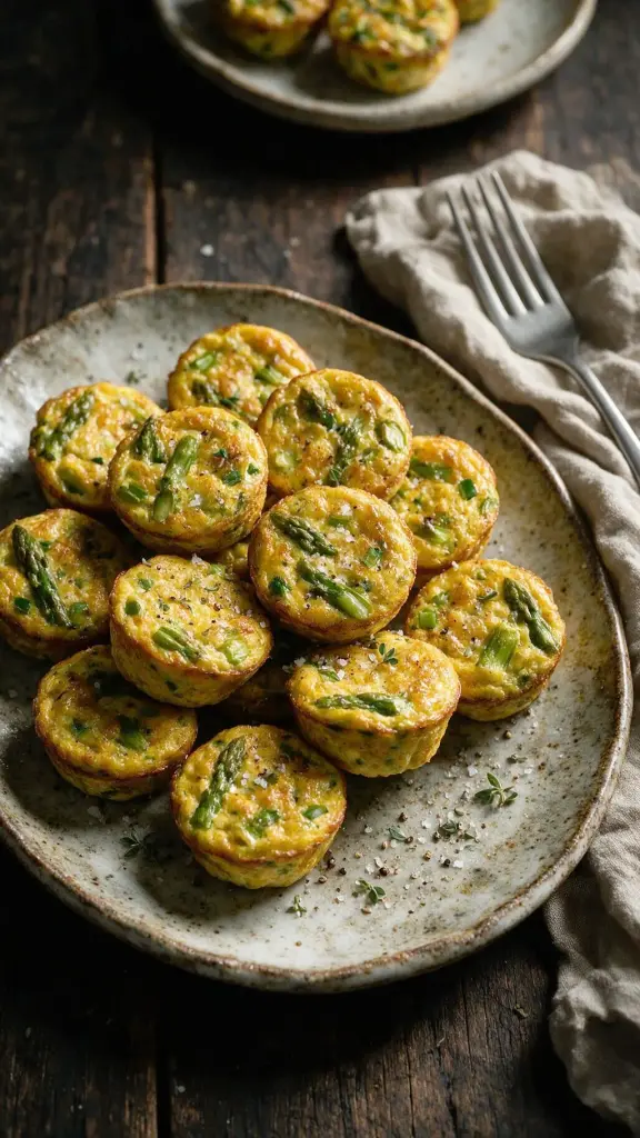 Curry-Frittatas mit Spargel