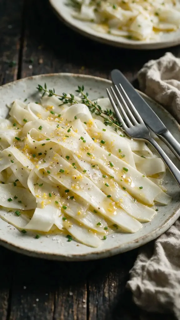 Spargel-Carpaccio mit Grapefruit und Butter
