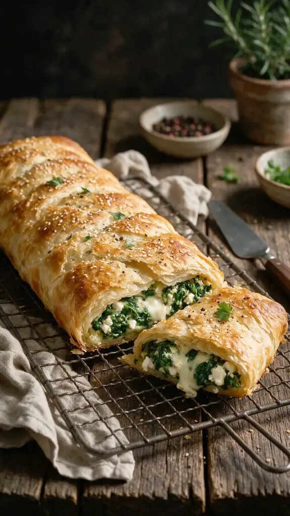 Spinat-Feta-Strudel