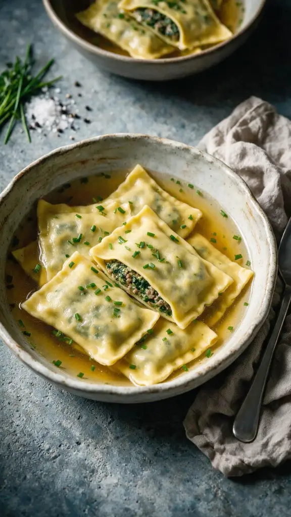 Spinat-Rindfleisch-Maultaschen