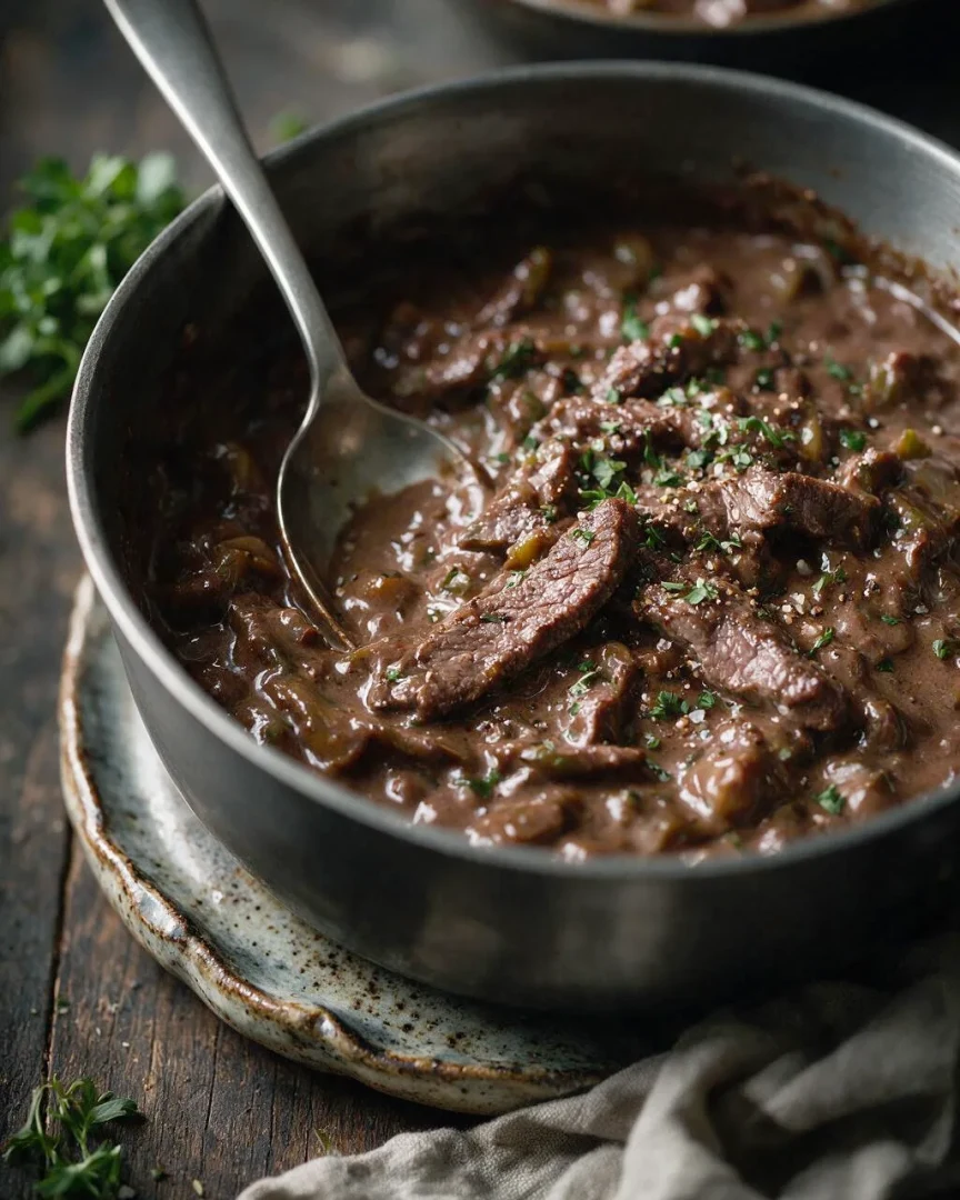Straußen-Ragout mit Schokolade (KI-Illustration)