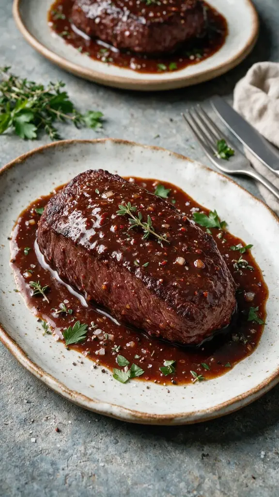 Straußensteak, Schokolade & Chili