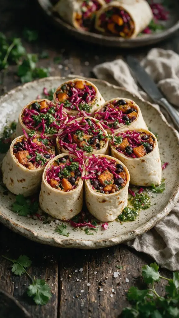 Süßkartoffel-Burritos