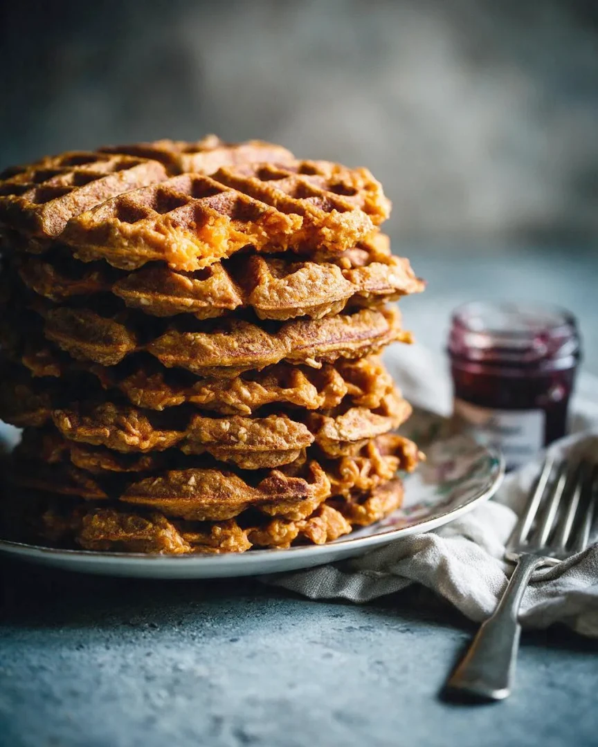 Süßkartoffel-Waffeln (KI-Illustration)