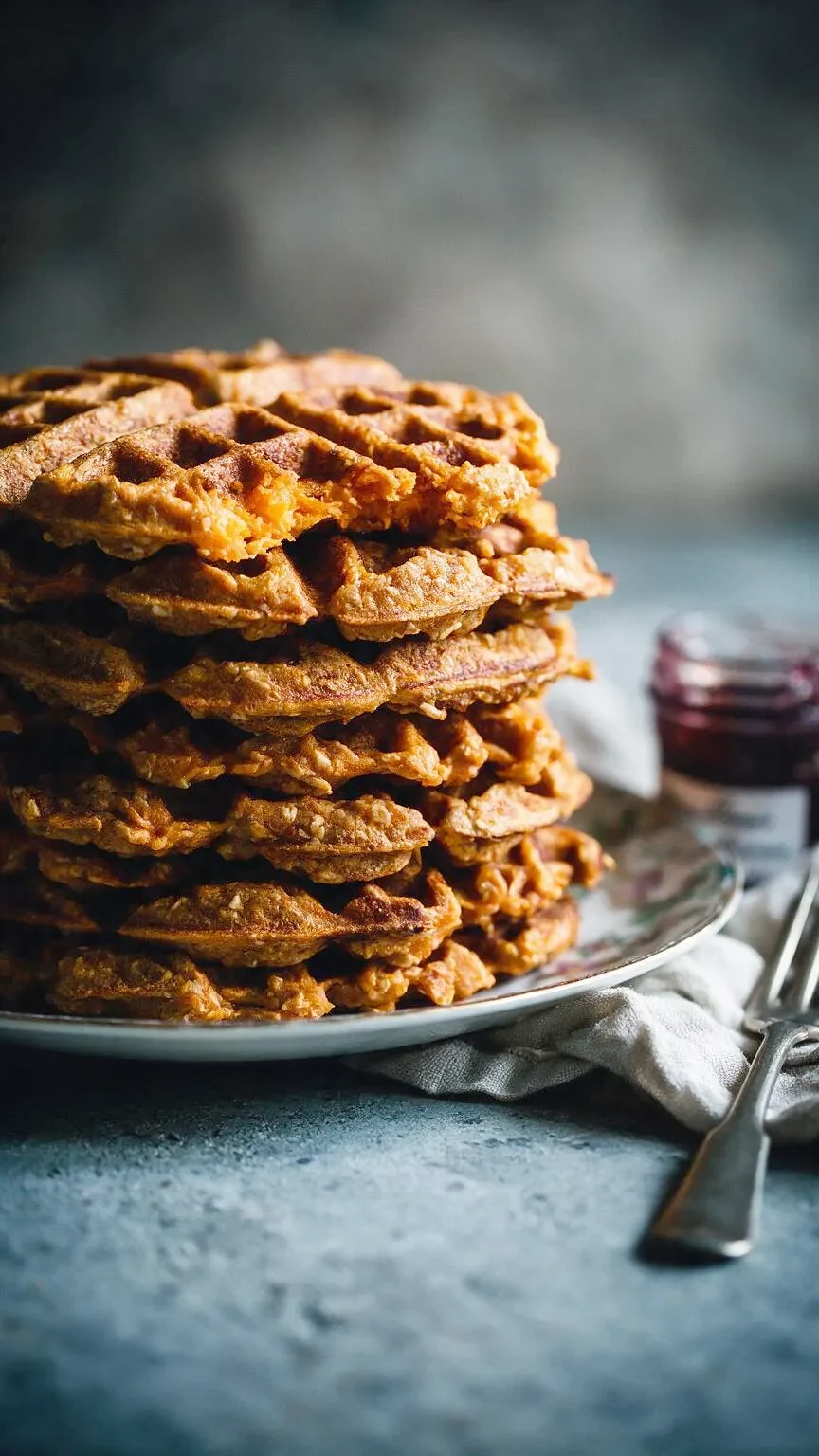 Süßkartoffel-Waffeln