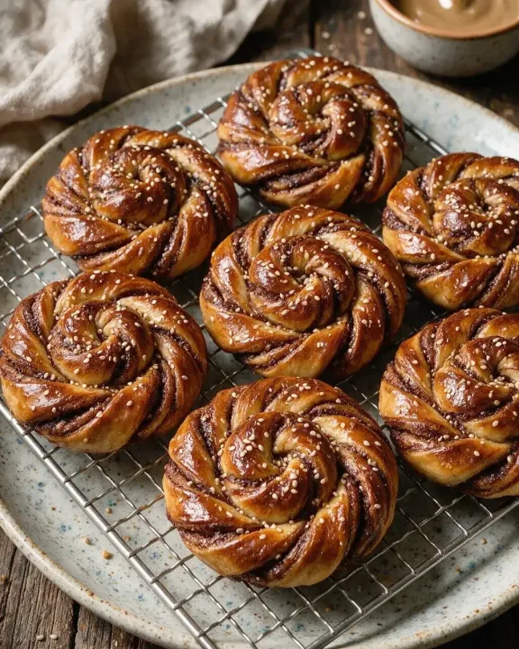 Tahini-Hefeschnecken (KI-Illustration)