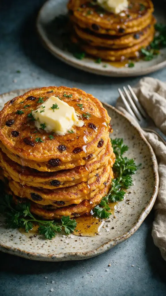 Teff-Kürbis-Pfannkuchen